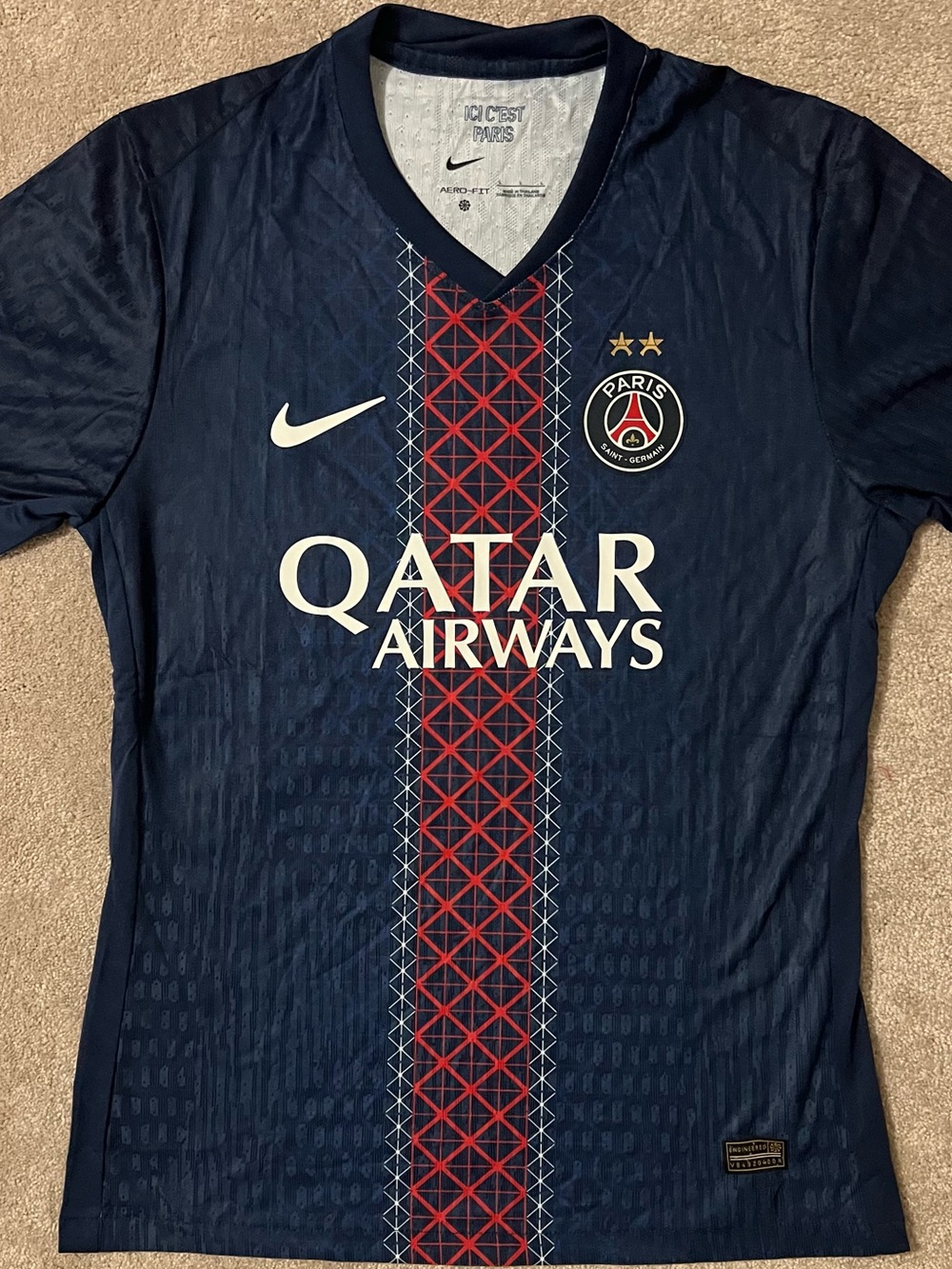 Nike Paris Home kit 2025/26 Player Version With 2 CL stars L